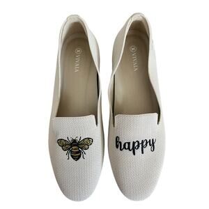 VIVAIA embroidered bee happy flats size 42